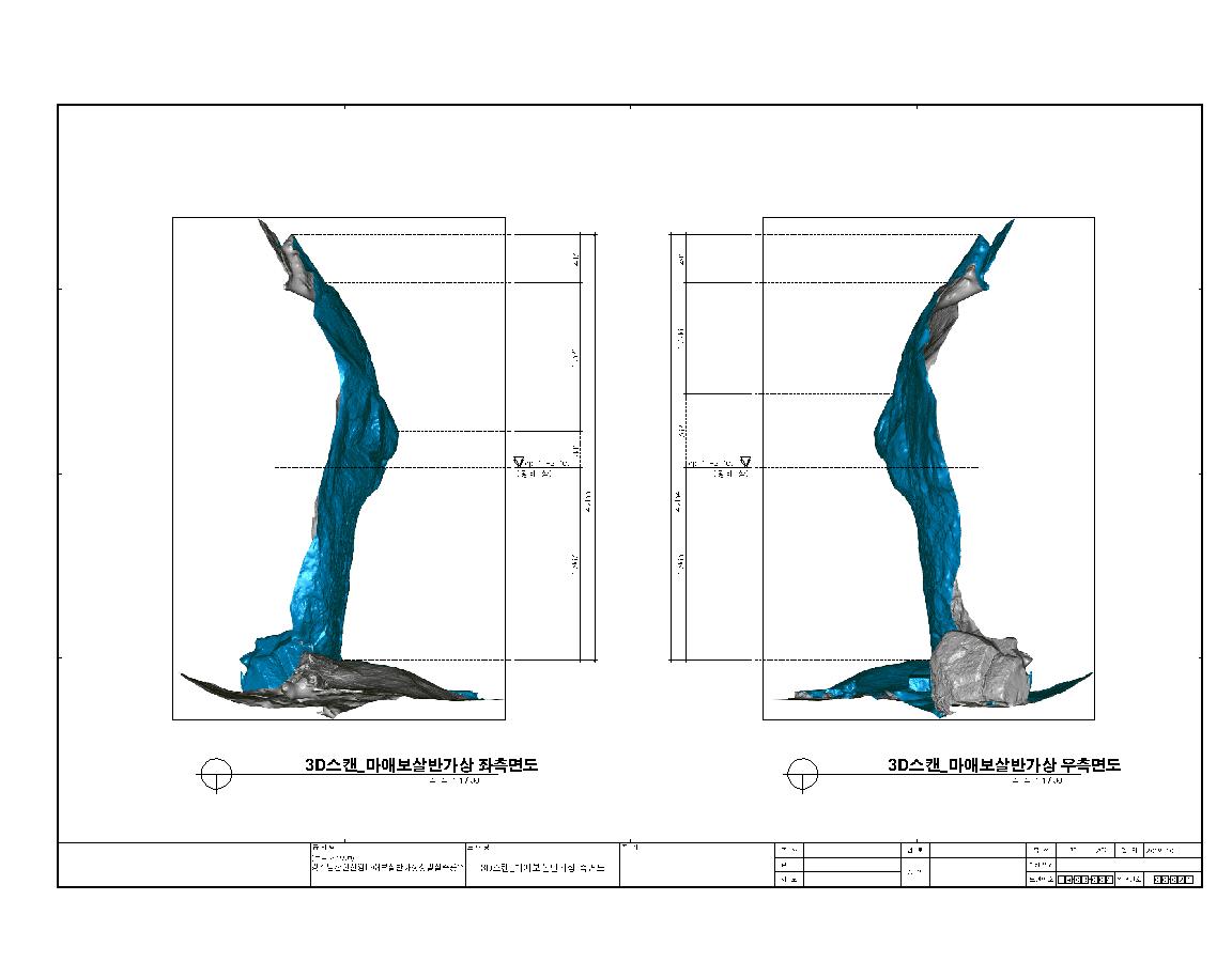 도면_경주 남산 신선암 마애보살반가상_A3_23_3D스캔_마애보살반가상 측면도